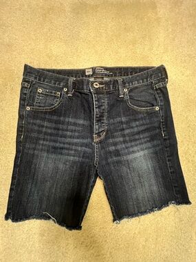 Mossimo Supply Co. Boyfriend Denim Shorts in Dark Blue
